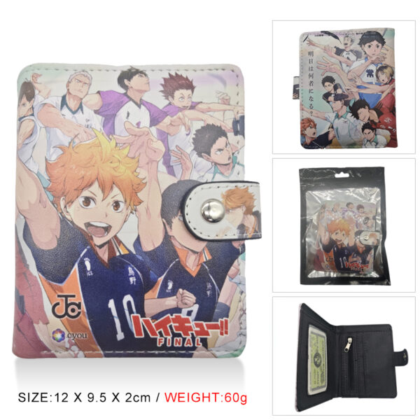CD-004 Haikyuu Wallet Button PVC Purse12x9.5x2cm