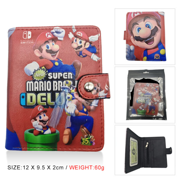 CD-017 Super Mario Wallet Button PVC Purse12x9.5x2cm