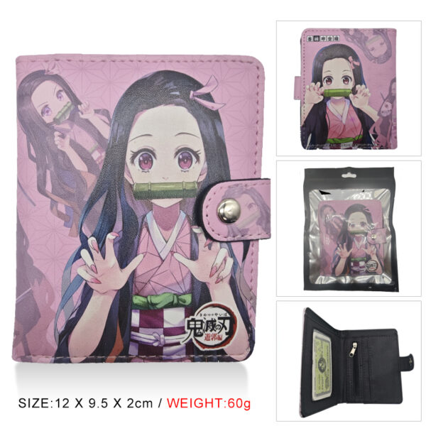 CD-026 Demon Slayer Wallet Button PVC Purse12x9.5x2cm