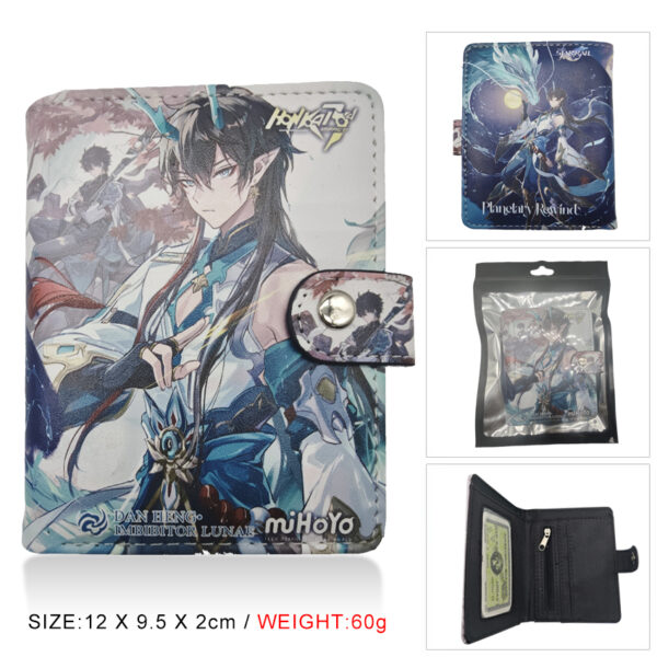 CD-034 Honkai Star Rail Wallet Button PVC Purse12x9.5x2cm