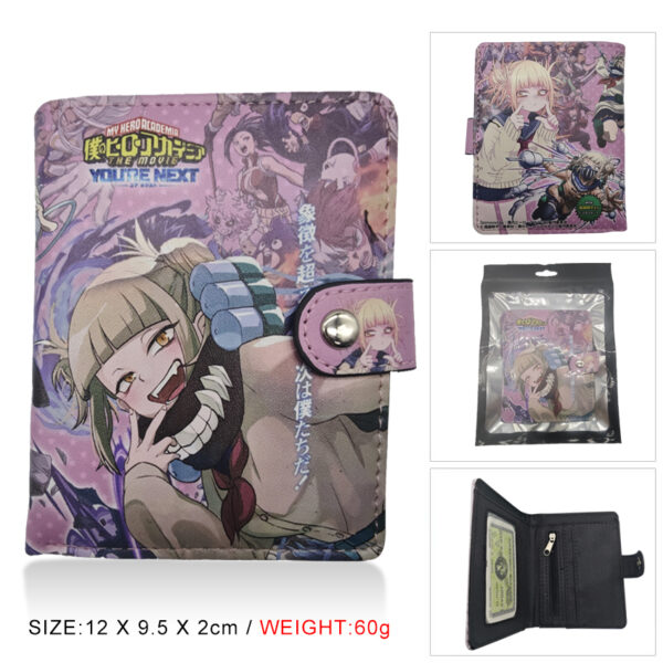 CD-045 My Hero Academia Wallet Button PVC Purse12x9.5x2cm
