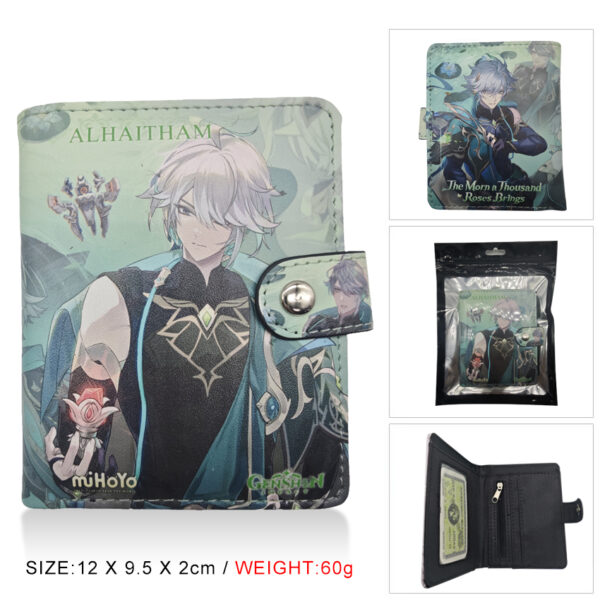 CD-059 Genshin Impact Wallet Button PVC Purse12x9.5x2cm
