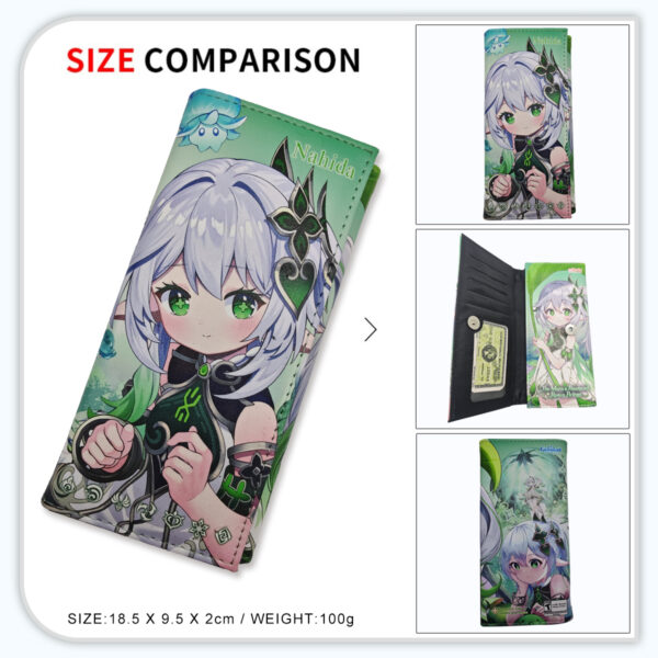GG-034 Genshin Impact Wallet 18.5x9.5x2cm 100g PU Purse