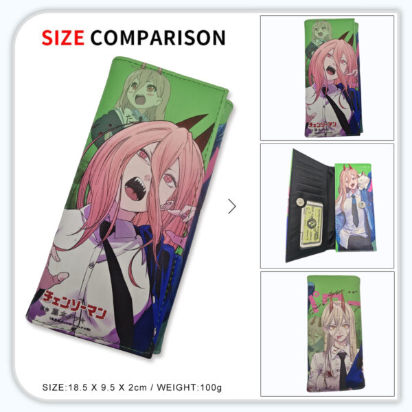 GG-054 Chainsaw Man Wallet 18.5x9.5x2cm 100g PU Purse