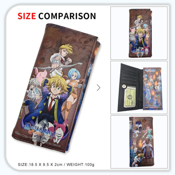 GG-055 The Seven Deadly Sins Wallet 18.5x9.5x2cm 100g PU Purse