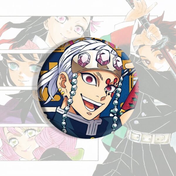 MCMK1293 Demon Slayer Brooch  Price for 5 pcs 58mm Anime Badges