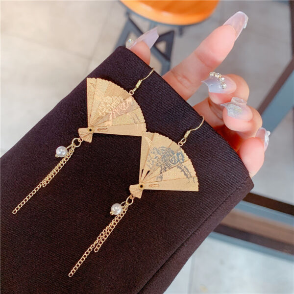 MCMK1318 Popular Accessories Chinese Style Fans Earrings Price for 5 pairs