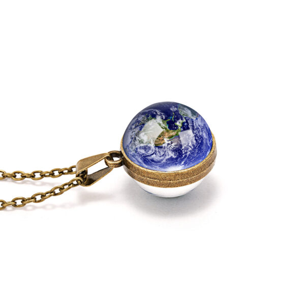 MCMK1335 Popular Accessories Retro Luminous Necklaces Planets Price for 5 pcs Earth