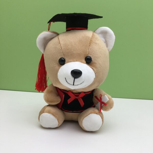 MCPC802 Graduation Season Dr. Bear Plush Doll Cartoon Graduation Gift Teddy Bear Doll 20CM