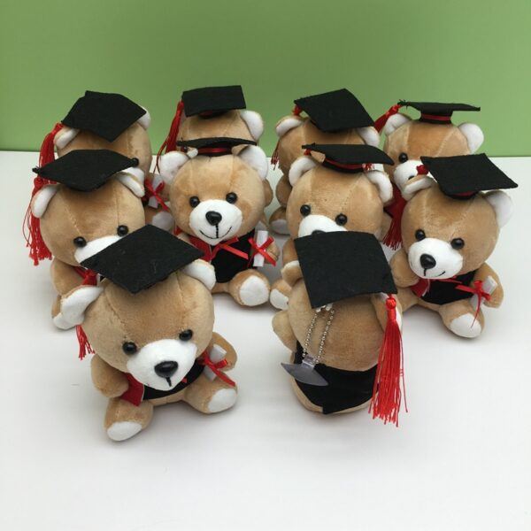 MCPC804 Graduation Season Dr. Bear Plush Doll Pendant Cartoon Graduation Gift Bag Pendant Doll price for 10 pcs 12CM
