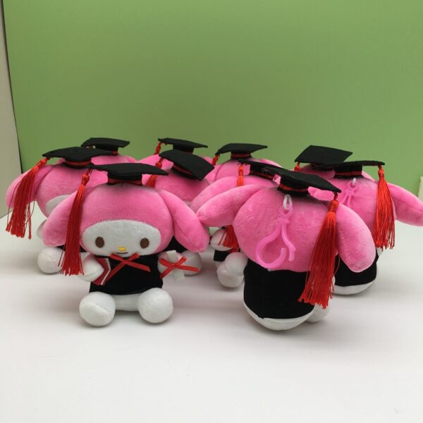 MCPC805 Graduation Season My Melody Plush Doll Pendant Cartoon Graduation Gift Bag Pendant Doll price for 10 pcs 12CM