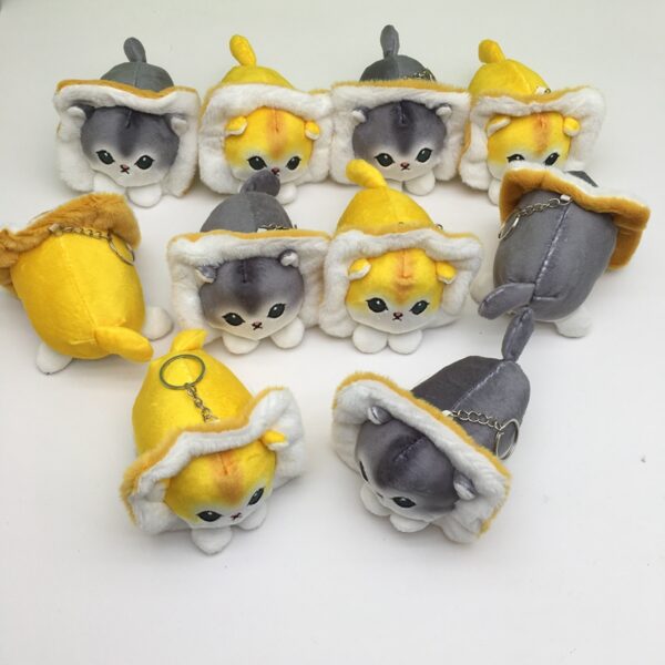 MCPC810 Shark Cat Dress-Up Toast Plush Toy Doll Bag Pendant Keychain  price for 10 pcs  11CM