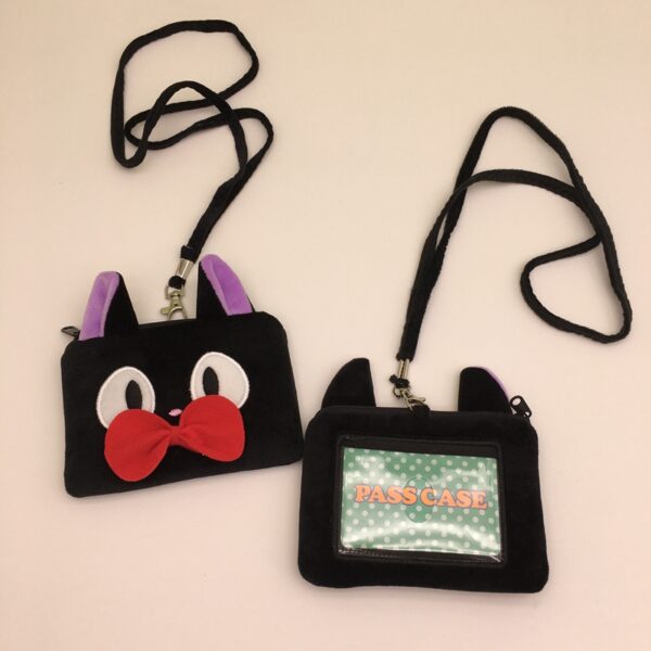 MCPC811 Kiki's Delivery Service Black Cat Kiki Coin Purse Cartoon Plush Toy Bag Organizer Pendant 14*10CM