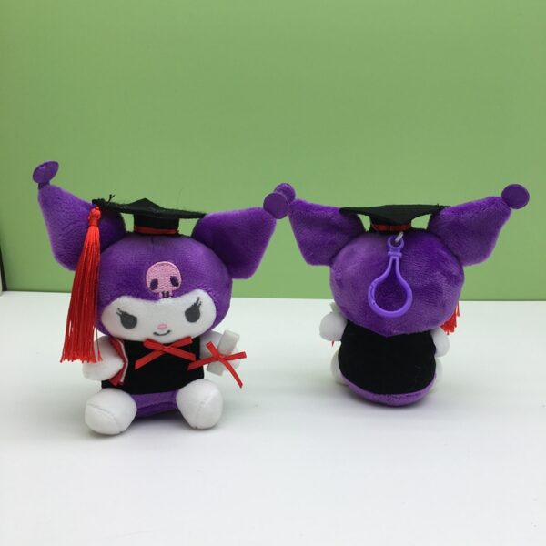 MCPC818 Graduation Season Kuromi Plush Toy Pendant Cartoon Graduation Gift Bag Pendant Doll price for 10 pcs 12CM