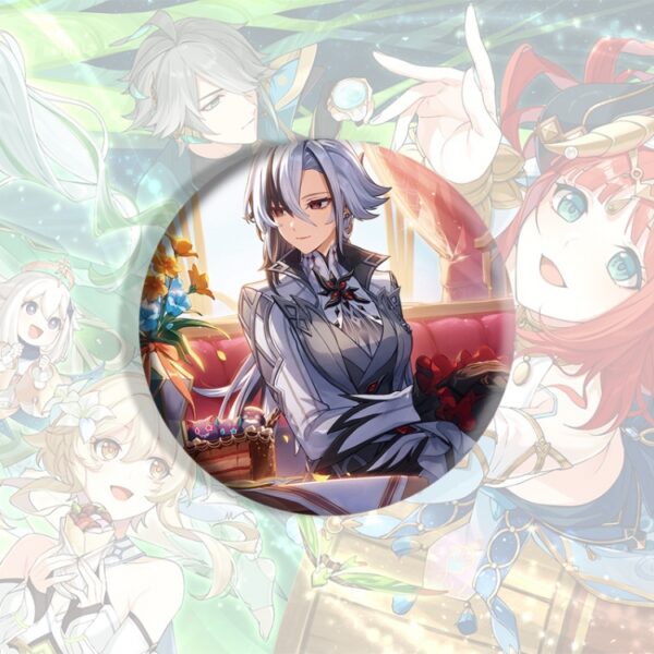 MCMK1470 Genshin Impact Anime tinplate brooch badge price for 5 pcs