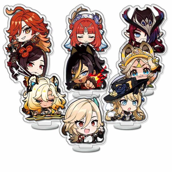 B492 Genshin Impact Acrylic Display Stands Standee price for 9 pcs a set 6cm