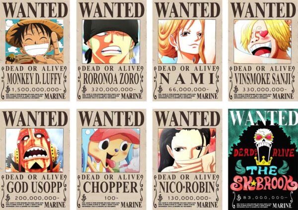 MCPT014 One Piece Posters price for 5 sets 8 pcs a set 29x42cm