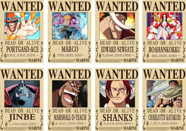 MCPT016 One Piece Posters price for 5 sets 8 pcs a set 29x42cm