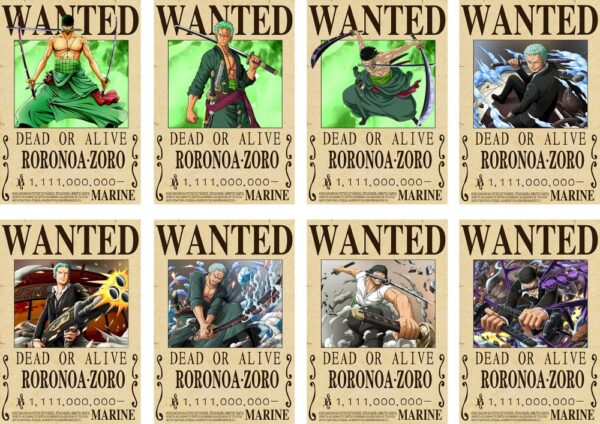 MCPT017 One Piece Posters price for 5 sets 8 pcs a set 29x42cm