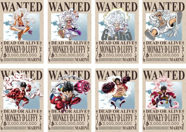MCPT018 One Piece Posters price for 5 sets 8 pcs a set 29x42cm