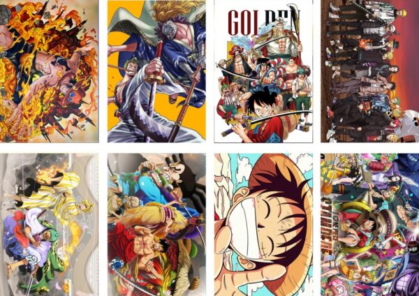 MCPT019 One Piece Posters price for 5 sets 8 pcs a set 29x42cm