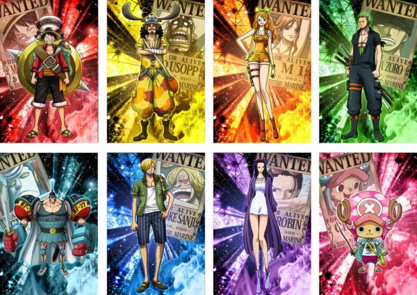 MCPT021 One Piece Posters price for 5 sets 8 pcs a set 29x42cm