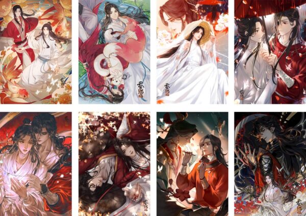 MCPT075 Heaven Official's Blessing Tian Guan Ci Fu Posters price for 5 sets 8 pcs a set 29x42cm