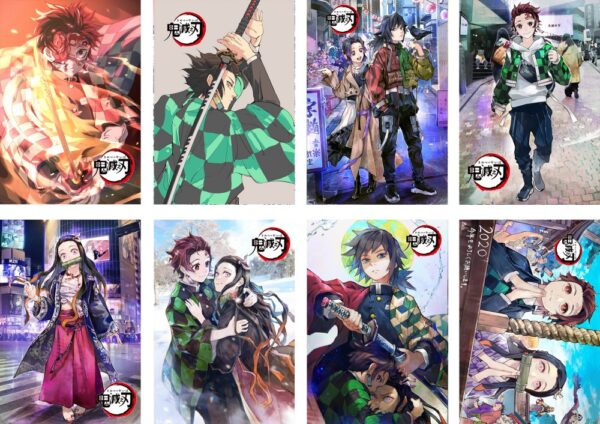 MCPT093 Demon Slayer Posters price for 5 sets 8 pcs a set 29x42cm
