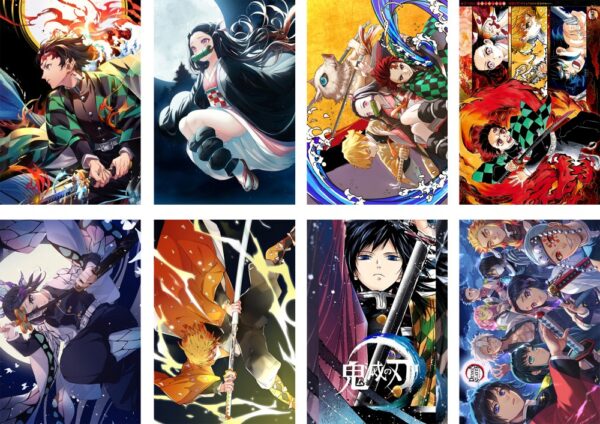 MCPT095 Demon Slayer Posters price for 5 sets 8 pcs a set 29x42cm