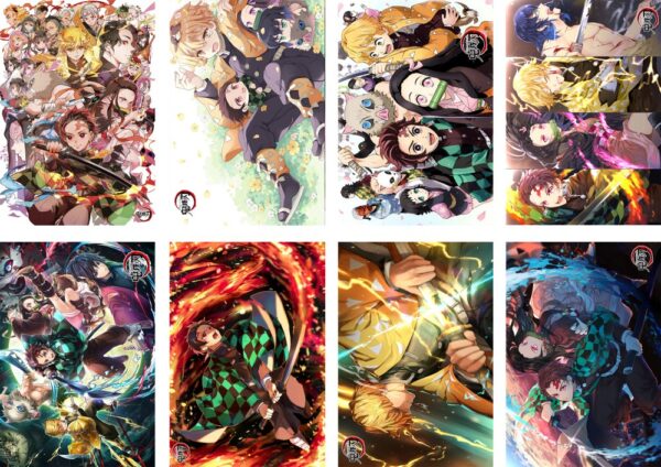 MCPT098 Demon Slayer Posters price for 5 sets 8 pcs a set 29x42cm