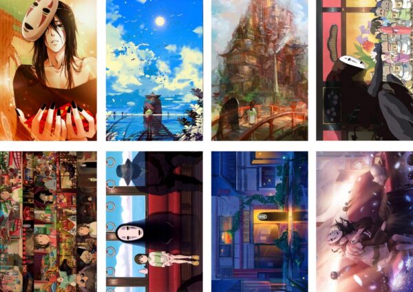 MCPT101 Miyazaki Hayao Spirited Away Posters price for 5 sets 8 pcs a set 29x42cm