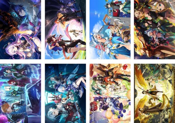 MCPT121 Genshin Impact Posters price for 5 sets 8 pcs a set 29x42cm