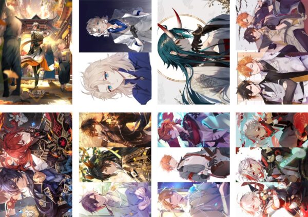 MCPT124 Genshin Impact Male  Posters price for 5 sets 8 pcs a set 29x42cm