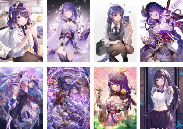 MCPT129 Genshin Impact Thunder General  Posters price for 5 sets 8 pcs a set 29x42cm