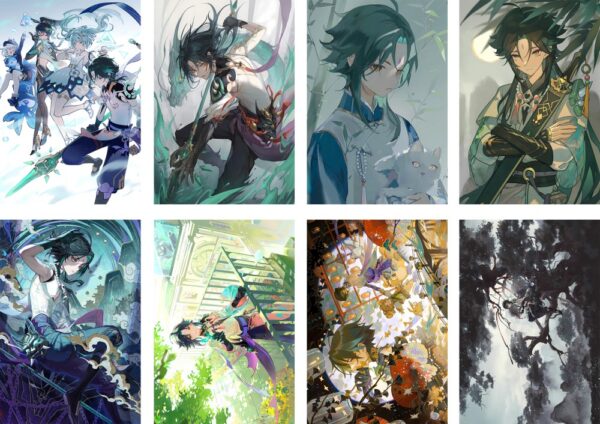 MCPT135 Genshin Impact Xiao Posters price for 5 sets 8 pcs a set 29x42cm