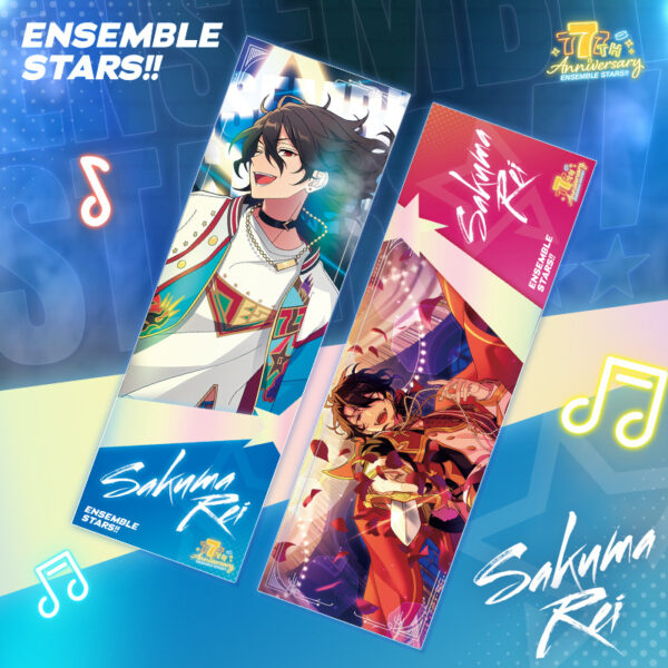 MCCD031 Ensemble Stars Laser Ticket Double-sided Gold Stamping Bookmark 21*7cm price for 5 pcs
