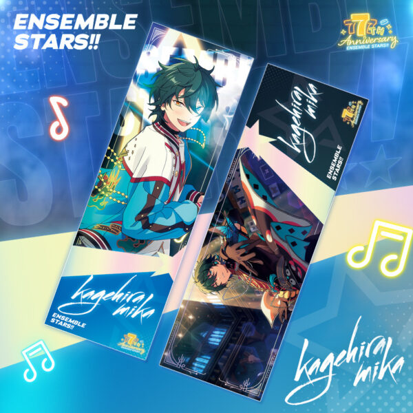 MCCD033 Ensemble Stars Laser Ticket Double-sided Gold Stamping Bookmark 21*7cm price for 5 pcs