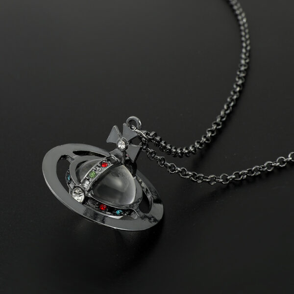 MCMK1577 NANA Necklace Pendant Gunmetal Saturn XL0162 Price for 5 pcs