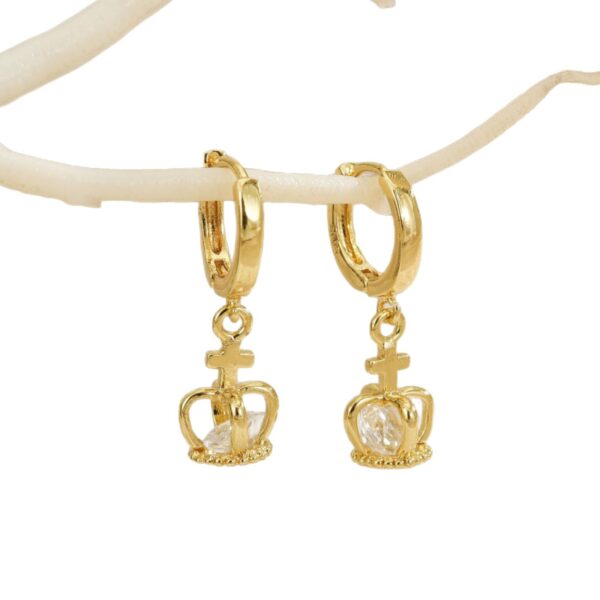 MCMK1583 NANA Crown Saturn Earrings price for 5 pairs Golden Color