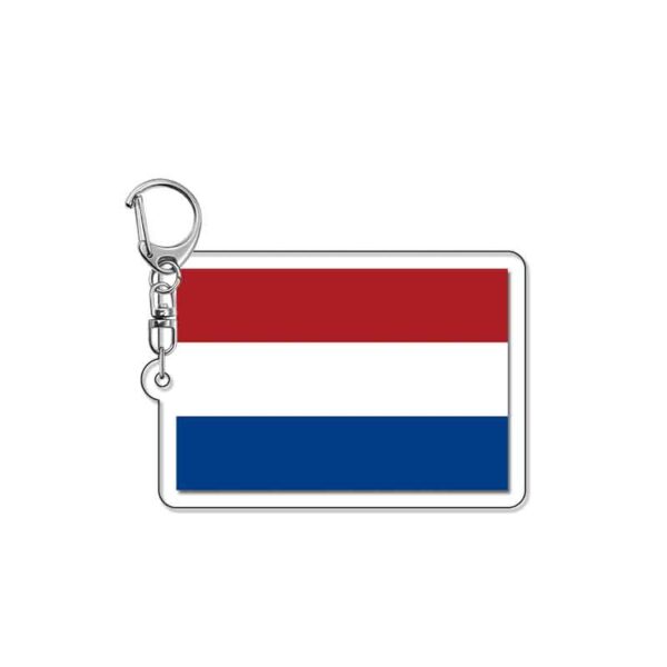 18972 Netherlands Flag Acrylic Key Chain price for 5 pcs 5.5cm