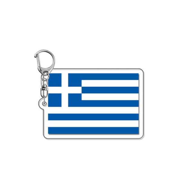 18973 Greece Flag Acrylic Key Chain price for 5 pcs 5.5cm