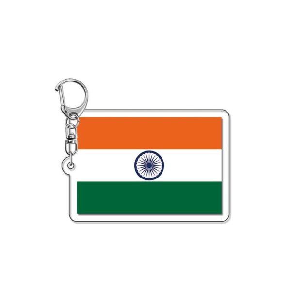 18975 India Flag Acrylic Key Chain price for 5 pcs 5.5cm