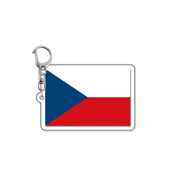 18984 Czech Republic Flag Acrylic Key Chain price for 5 pcs 5.5cm