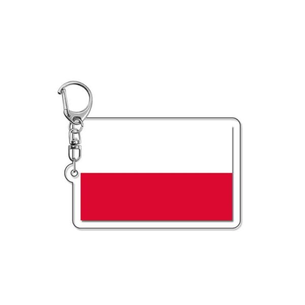 18986 Poland Flag Acrylic Keychain price for 5 pcs