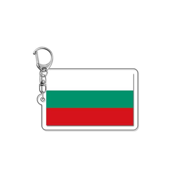 18990 Bulgarian Flag Acrylic Keychain price for 5 pcs
