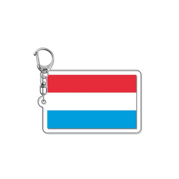 18991 Luxembourgish Flag Acrylic Keychain price for 5 pcs