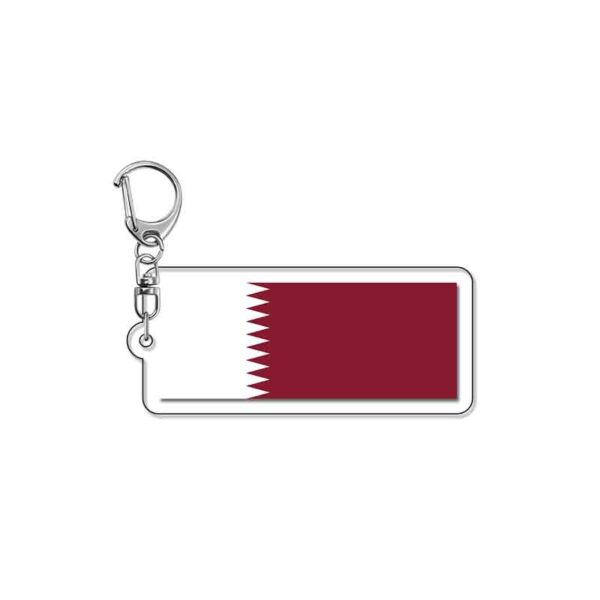 18999 Qatar flag Acrylic Key Chain price for 5 pcs 5.5cm