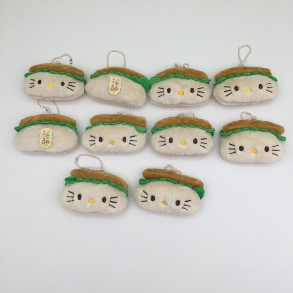 MCPC899 Creative Food Toy Keychain  Hot Dog  Kitty Cat Plush Toy  Bag Charm  9cm  price for 10 pcs