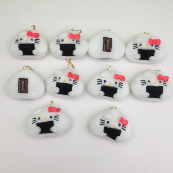 MCPC902 Cute Seaweed Rice Ball Kitty Cat Plush Toy  Bag Keychain  Doll Charm  5*8cm  price for 10 pcs