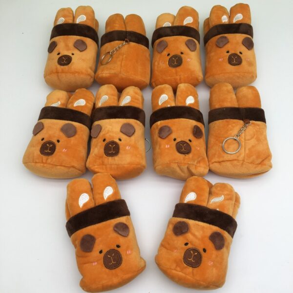 MCPC904 Creative Baguette Shape Capybara Plush Toy  Bag Charm  Doll Keychain  Doll 14cm  price for 10 pcs